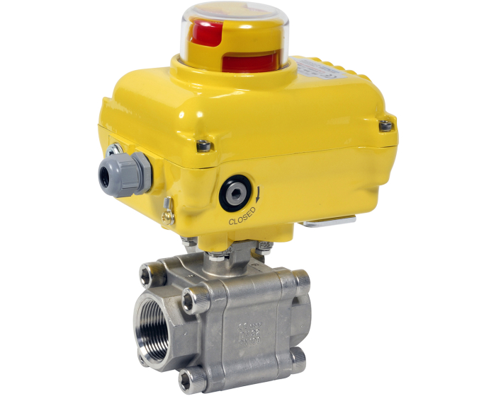 3 piece stainless steel ball valve 703XS BW 1/2'' + SA05 230V AC